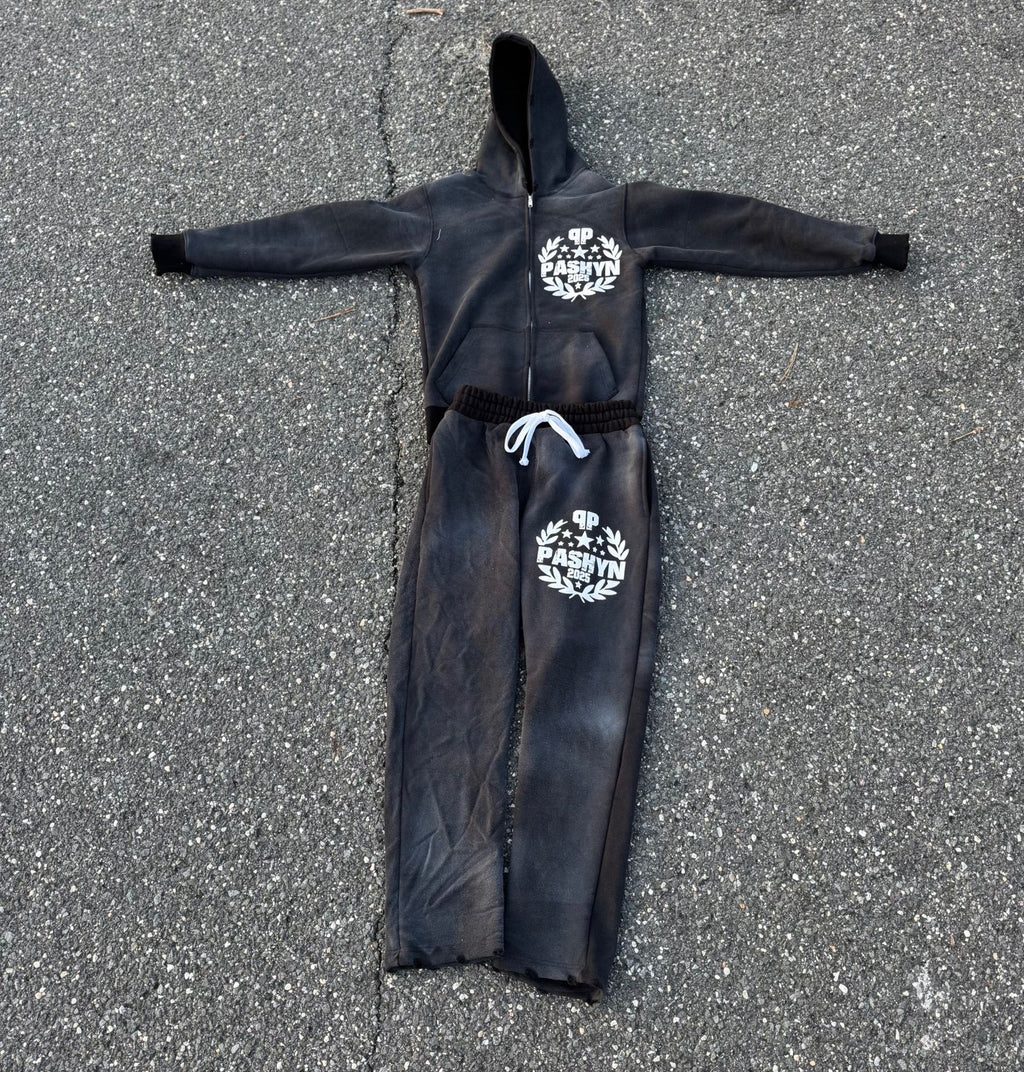 Pashyn’s Washed black tracksuit