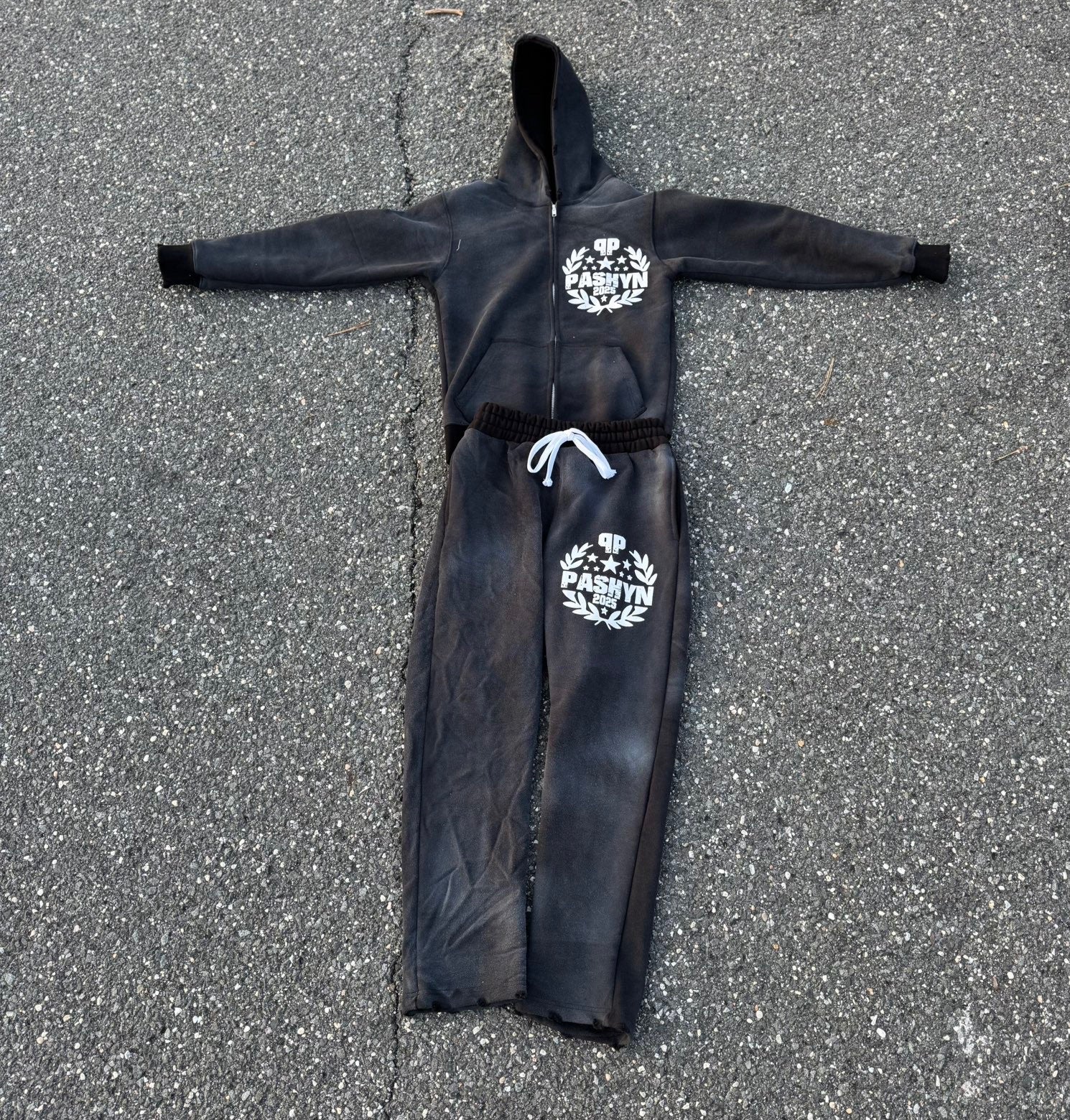 Pashyn’s Washed black tracksuit